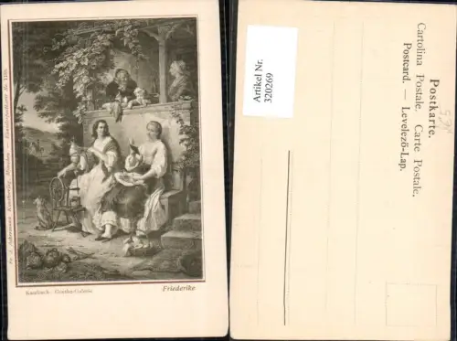 320269,Künstler Ak Kaulbach Goethe Galerie Friederike Theater Lesen Spinnrad pub F. A. Ackermann 1188