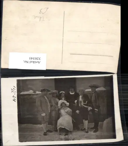 320345,Foto Ak Theater Schauspieler Gruppenbild i. Schnee 1924