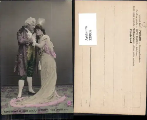 329008,König Ludwig XV Herr Bauer Dubarry Frau Odilon IV Act Theater Musik pub NPG 187/8