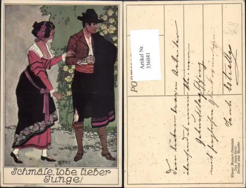 336041,Künstler Ak Don Juan Mozart Zerline u. Masetto Theater Musik pub Wiener Mozart Gemeinde