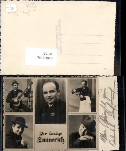 380221,Mehrbild Ak Der Lusige Emmerich Musik Theater Gitarrre Wein pub Eugen Stöffler Graz