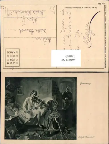 380459,Künstler Ak Toby E. Rosenthal Genesung Geigenspielen Theater Musik