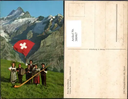 380467,Theater Musik First Schreckhorn Kapelle Balmer-Buebe Wilderswil Alphorn