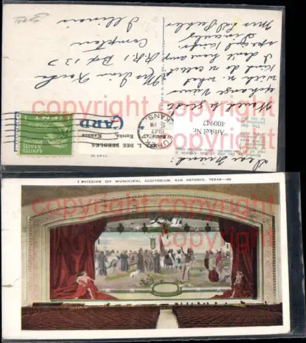 400947,Interior of Municipal Auditorium San Antonio Texas Theater Bühne