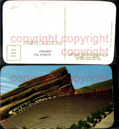 400964,The Great open air natural Rock Theatre Red Rocks Denver Colorado