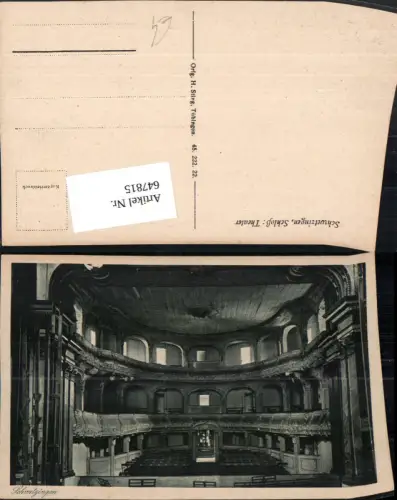 647815,Schwetzingen Schloß Theater Innenansicht