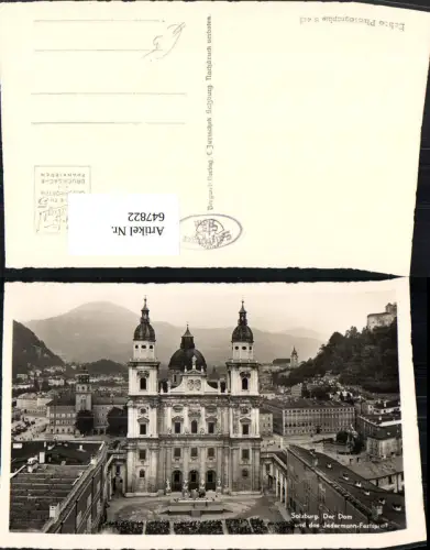 647822,Foto Ak Salzburg Der Dom Jedermann Festspiele Theater Musik