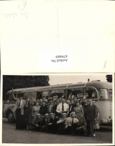479489,Foto Ak Gruppenbild v. Bus Reisebus Autobus Bier