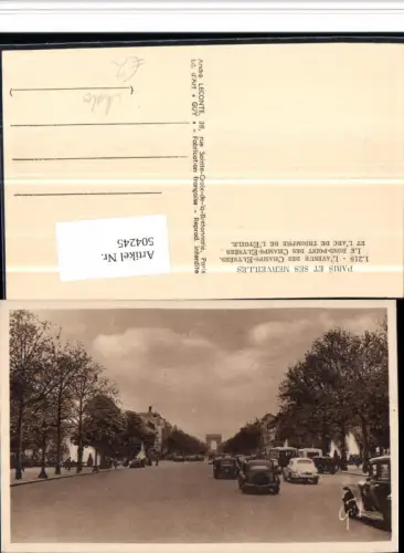 504245,Paris Avenue des Champs-Elysees Straßenansicht Autos