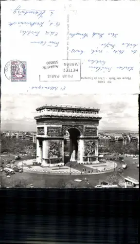 550589,Oldtimer Auto PKW Automobil Autobus Bus Kreisverkehr Paris