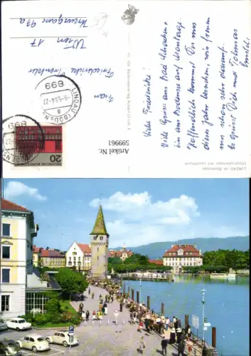 599961,Auto PKW VW Käfer Lindau i. Bodensee Uferpromenade m. Leuchtturm