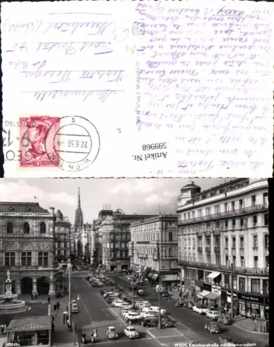 599968,Foto Ak Auto PKW VW Käfer Wien Kärntnerstraße m. Stephansdom