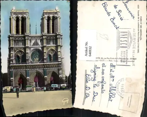 646932,Bus Paris et ses Merveilles Cathedrale Notre-Dame Autobus