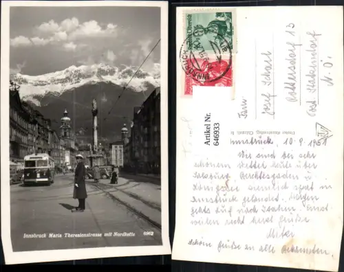 646933,Foto Ak Bus Innsbruck Maria Theresienstrasse m. Nordkette Autobus Postbus