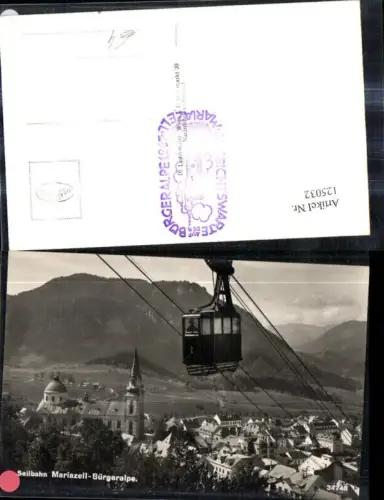 125032,Foto Ak Seilbahn Mariazell Bürgeralpe Gondel 1