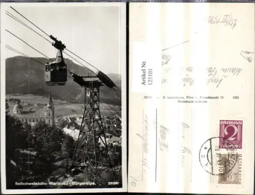 125101,Seilbahn Seilschwebebahn Mariazell Bürgeralpe Gondel 1