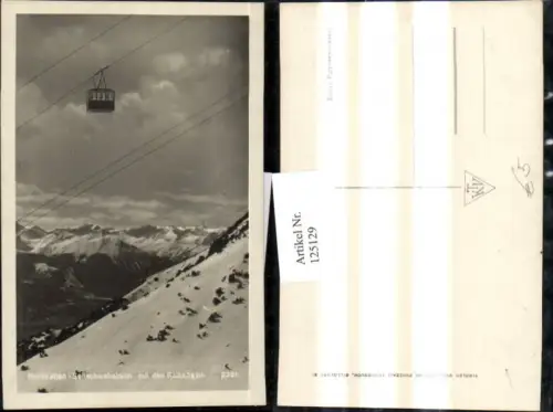 125129,Foto Ak Seilbahn Nordkettenbahn Seilschwebebahn m. d. Kalkkögeln Gondel