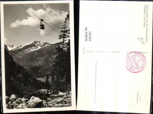 125191,Foto Ak Seilbahn Nebelhornbahn ü. d. Faltenbachtobel Gondel 1 b. Oberstdorf i. bayr. Allgäu