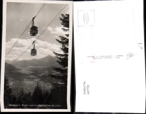 147770,Foto Ak Innsbruck Nordkettenbahn Wagenkreuzung Seilbahn Gondeln