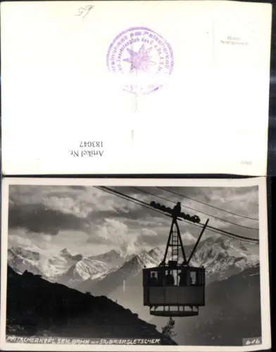 183047,Foto Ak Seilbahn Patscherkofel Seilbahn m. Stubaiergletscher