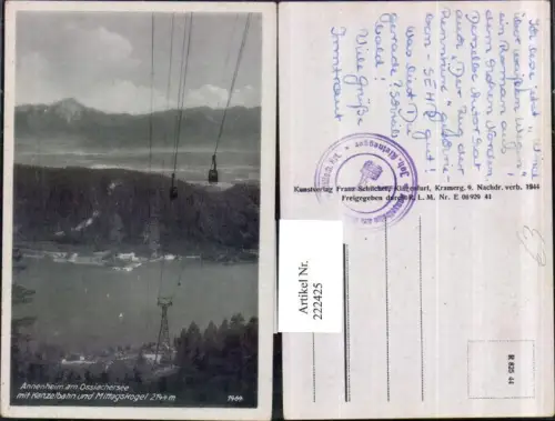 222425,Annenheim am Ossiachersee Kanzelbahn Seilbahn Seilschwebebahn Gondel m. Mittagskogel