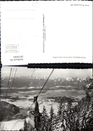 263301,Foto Ak Seilbahn Kanzelbahn b. Villach m. Julische Alpen Gondel Winteransicht