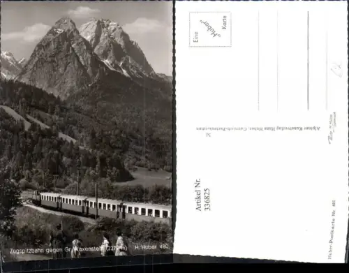 336825,Foto Ak Bergbahn Zugspitzbahn geg. Gr. Waxenstein b. Ehrwald