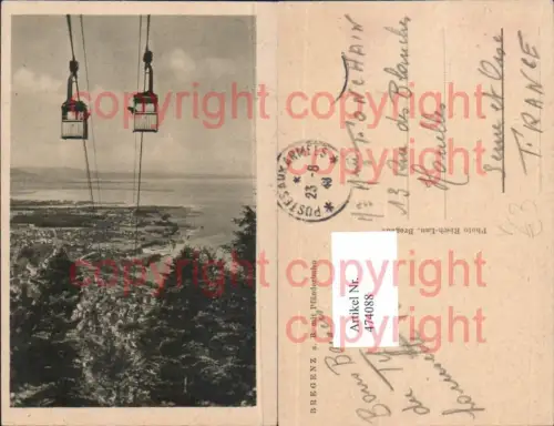 474088,Seilbahn Bregenz a. Bodensee Pfänderbahn Gondel 2 u. 3 pub Risch-Lau