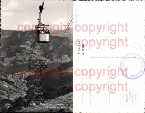 474090,Seilbahn zur Schmittenhöhe Zell a. See Gondel Stütze pub Alfred Gründler