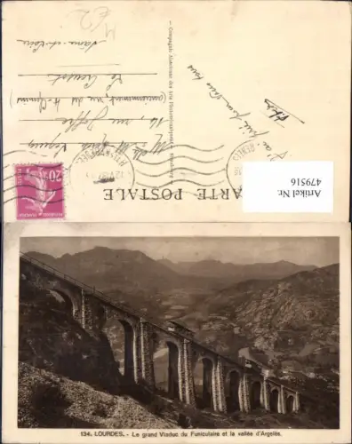 479516,Lourdes Le grand Viaduc du Funiculaire Zahnradbahn Bergbahn