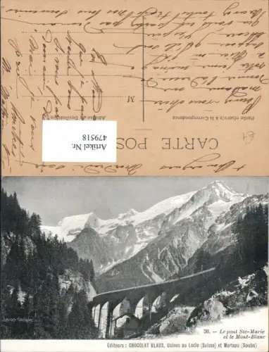 479518,Le pont Ste-Marie et le Mont-Blanc Viaduc Viadukt Bergbahn