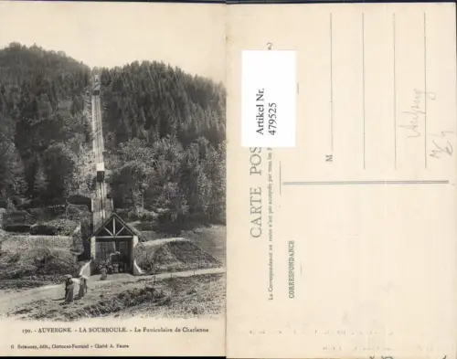 479525,Auvergne La Bourboule Le Funiculaire de Charlanne Zahnradbahn Aufzug