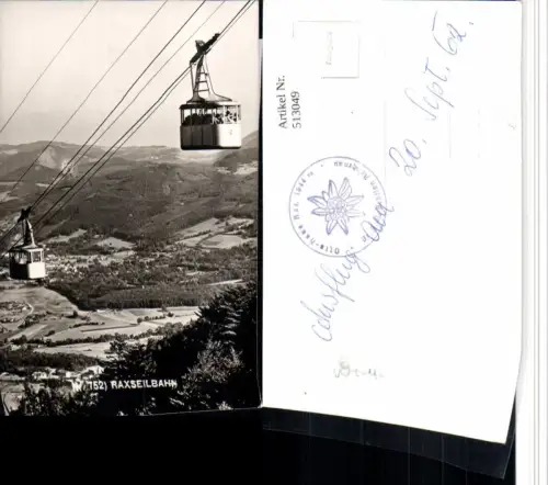 513049,Raxseilbahn Seilbahn b. Hirschwang