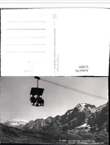 513093,Grindelwald Firstbahn Sessellift m. Engelhörner Bergkulisse