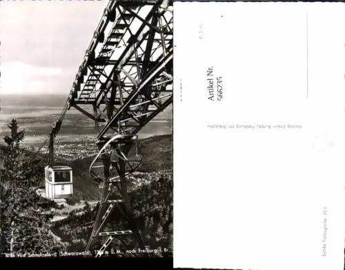 566235,Foto Ak Seilbahn Gondel 10 Blick v. Schauinsland n. Freiburg im Breisgau