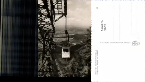 566236,Foto Ak Seilbahn Gondel 1 Blick v. Schauinsland n. Freiburg i. Breisgau Rheintal u. Vogesen