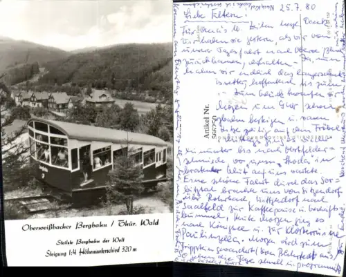 566250,Bergbahn Zahnradbahn Mellenbach-Glasbach Oberweißbacher Bergbahn Thüringer Wald