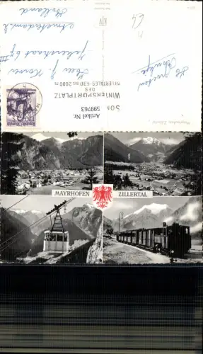 599763,Mehrbild Ak Bergbahn Seilbahn Penkenbahn Zillertalbahn Mayrhofen Zillertal
