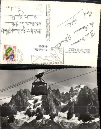 648365,Foto Ak Seilbahn Au Pays du Mont-Blanc Chamonix Mont Blanc France