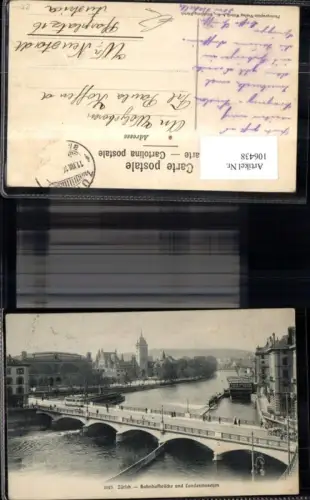 106438,Zürich BahnhofBrücke u. Landesmuseum 1910