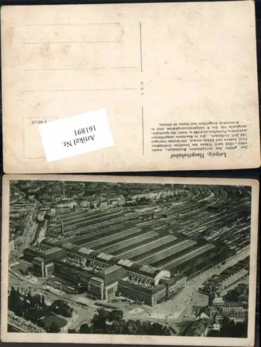 161891,Fliegeraufnahme Leipzig Bahnhof Hauptbahnhof