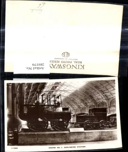 289579,Foto Lokomotive Engine No. 1 Darlington Station Dampflok Eisenbahn pub Kingsway S. 1802
