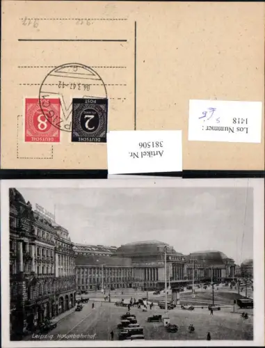 381506,Bahnhof Leipzig Hauptbahnhof Verkehr Automobile Sonderstempel C1