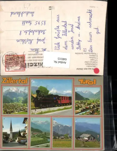 648315,Mehrbild Ak Zillertalbahn Dampflok Eisenbahn