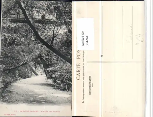 504261,Lamalou-le-Haut Allee des Soupirs Fahrrad Rad Brücke