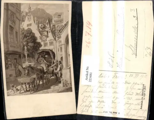 223481,Künstler Ak Schwind Die Hochzeitsreise Kutsche Pferdekutsche