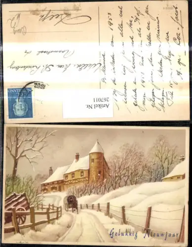 267011,Künstler Ak Kutsche Schloss Burg Winterlandschaft