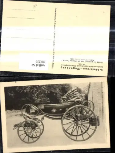 284259,Kutsche Wien Schönbrunn Wagenburg Leibchaise d. Kaisers Franz I