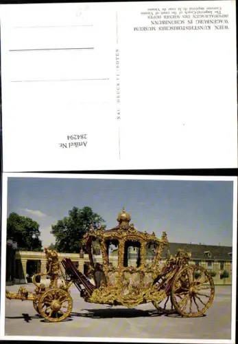 284294,Kutsche Wien Schönbrunn Wagenburg Imperialwagen d. Wiener Hofes