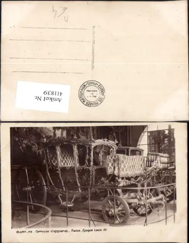 411839,Foto Ak Kutsche Cluny Carrosse d apparat France Epoque Louis XV